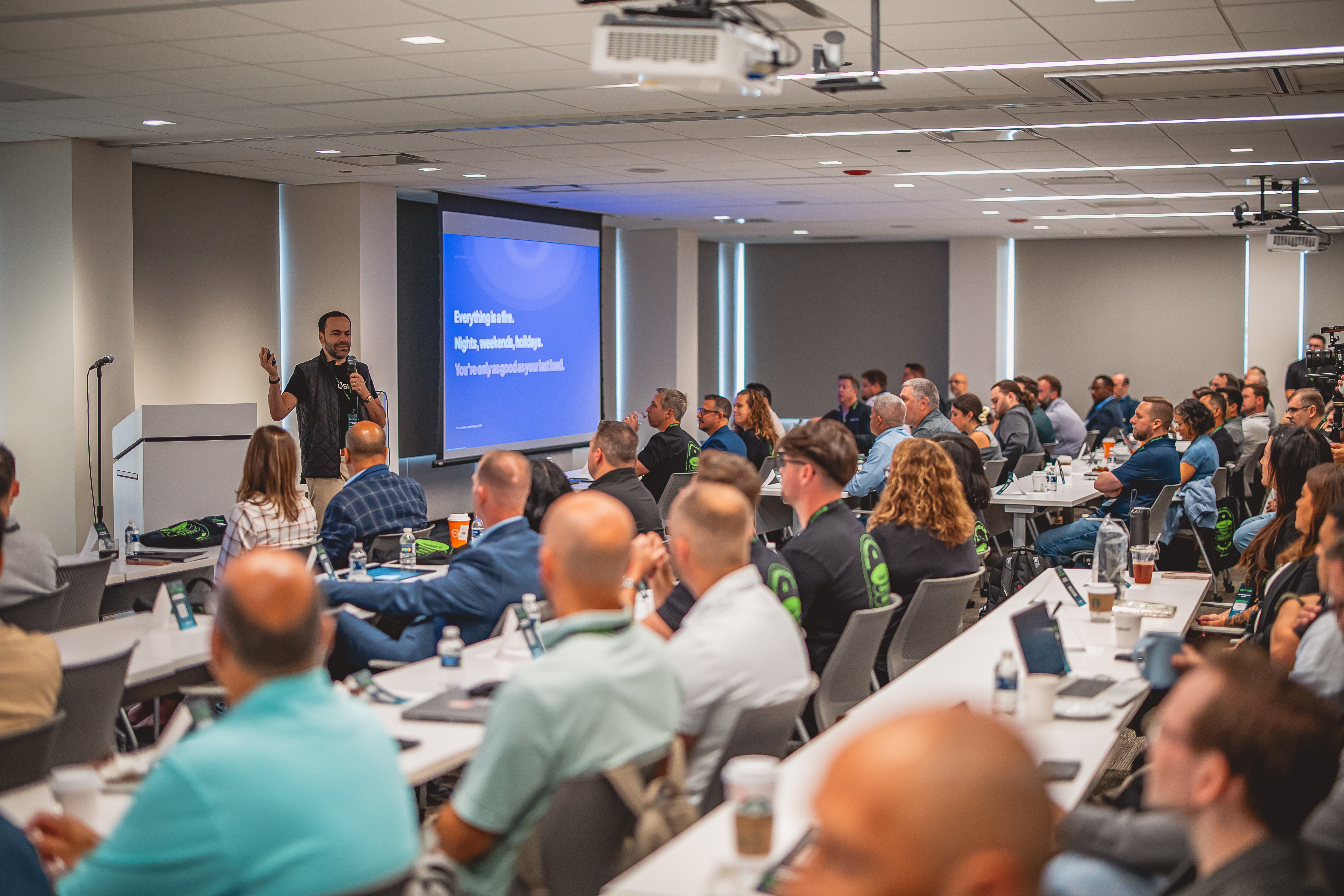Its not oil. Its not gold. Its not data. It is time - Photo · Felipe on stage, opening keynote
